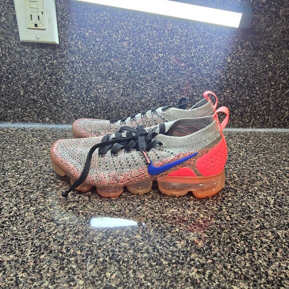 Nike Air VaporMax 2 Flyknit Shoes Womens 8 Sneakers Ultramarine Pink 942843-104 - Picture 7 of 12